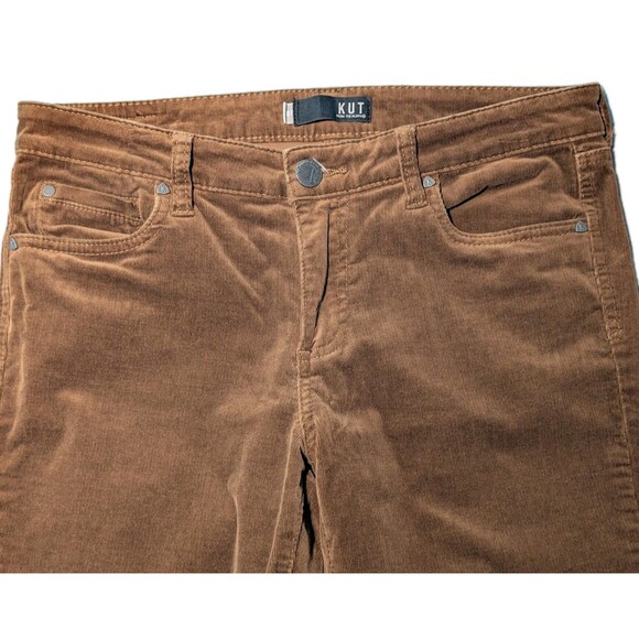 Kut From The Kloth Diana Skinny Corduroy Pants Womens 10P Brown Hi Rise Stretch - Picture 3 of 12
